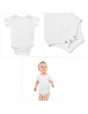 DTG Baby Short Sleeve Bodysuit - Valentine unicorn with rainbow