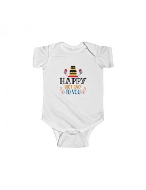 Infant Fine Jersey Bodysuit - Happy birthday to You