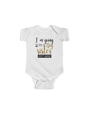 Infant Fine Jersey Bodysuit - I'm going to be a Big sister (date)
