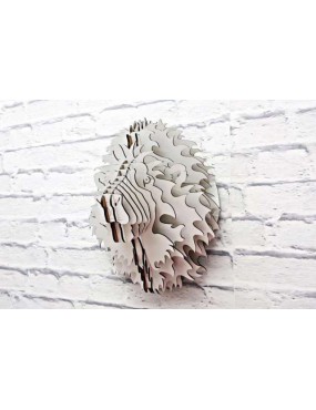 Puzzle 3D drewniane HDF - Dekoracja Domowa w kształcie głowy na ścianę - Lew Trofeum