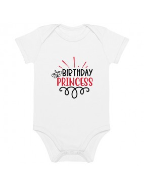 DTG Organic cotton baby bodysuit - Birthday princess