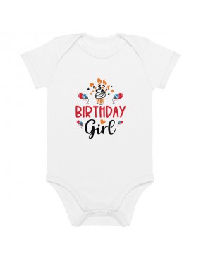 DTG Organic cotton baby bodysuit - Birthday girl